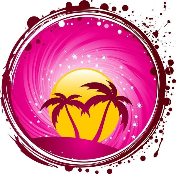 Cercle du paradis tropical — Image vectorielle