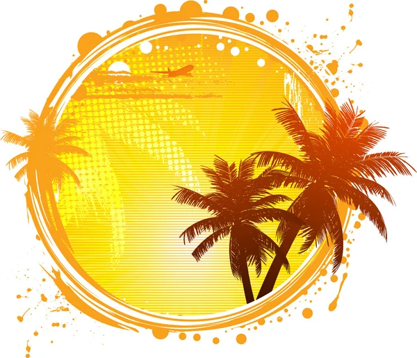 Tropický letní kruh — Stockový vektor
