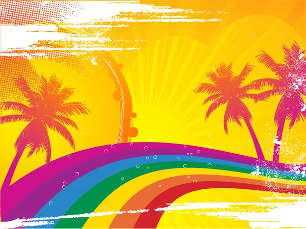 Tropischer Regenbogen — Stockvektor