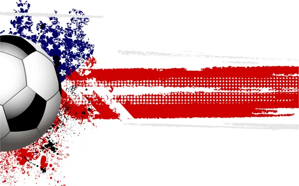 Drapeau et football américain — Image vectorielle