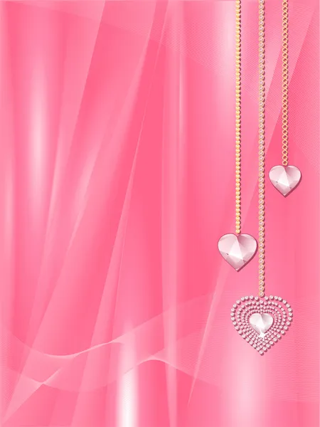 Valentine heart diamonds — Stock Vector