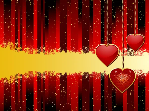 Valentin coeur pendentif fond — Image vectorielle