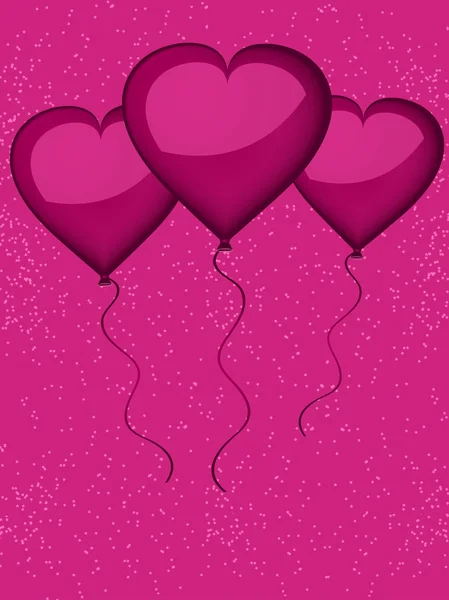 情人节心形气球 — 图库矢量图片