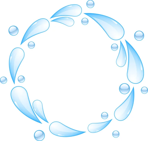 Lingkaran percikan air - Stok Vektor