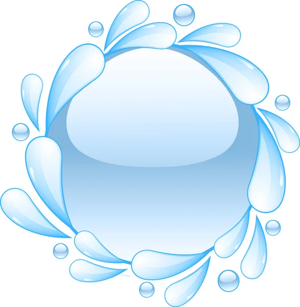 Бризки води і бульбашка — стоковий вектор