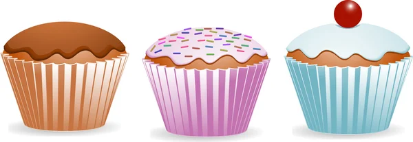 Gâteaux de tasse délicieux — Image vectorielle