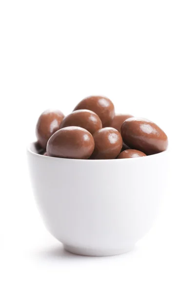 Almonds in chocolate — Stock Photo, Image