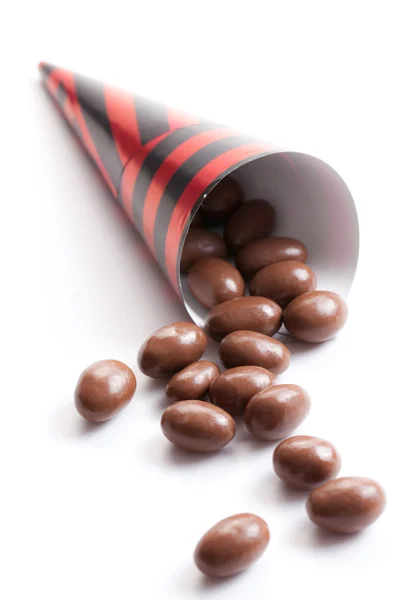 Amandelen in chocolade — Stockfoto