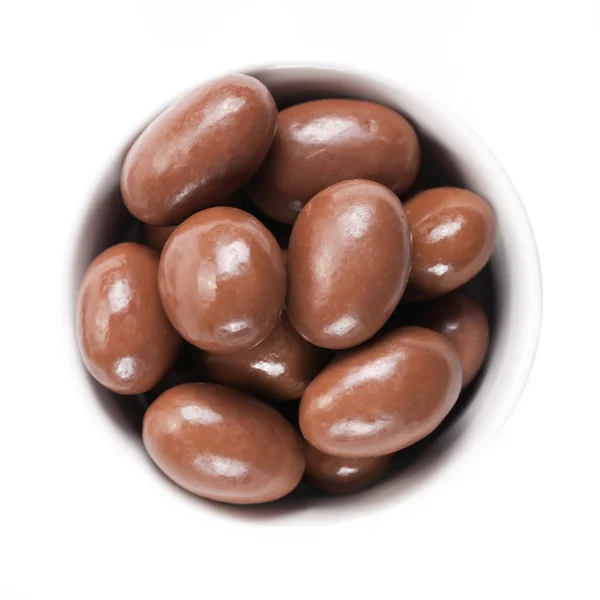 Amêndoas em chocolate — Fotografia de Stock