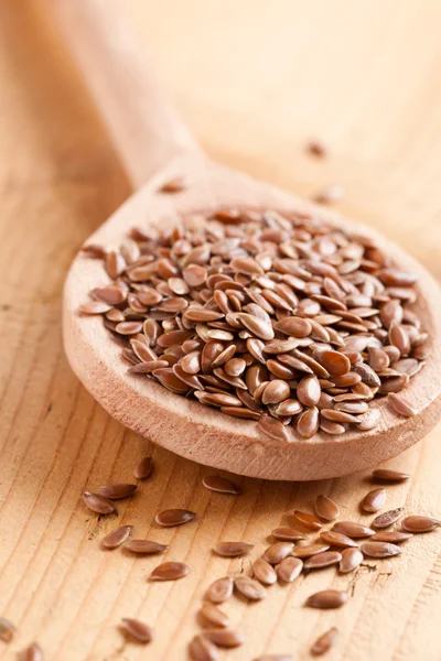 Brown linseeds — Stock Photo, Image