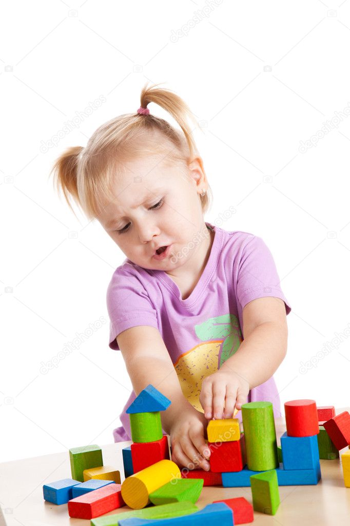 baby girl playing toys