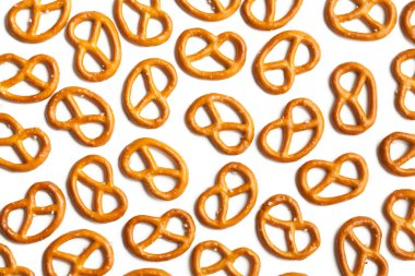 Pretzels on white background clipart