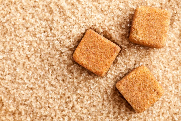 Brown cubes of sugar — Stock Photo, Image