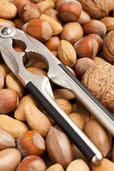 Nutcracker and nuts — Stock Photo, Image
