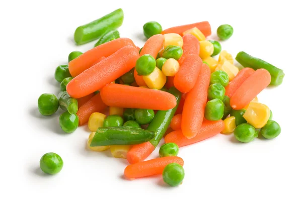 흰색 배경에 혼합된 야채 — 스톡 사진