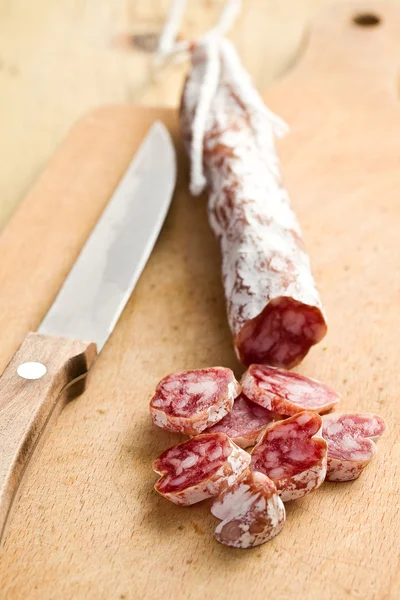 Salsiccia di salame bianco — Foto Stock