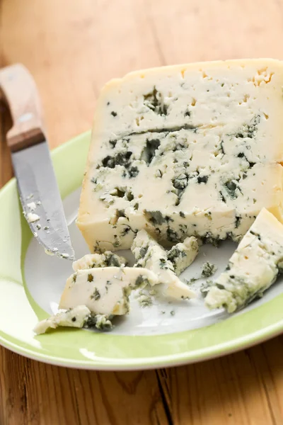 Blue cheese on plate — Stock Photo, Image