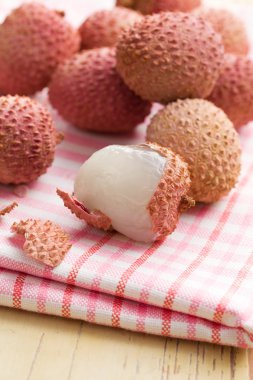 Tasty litchi fruit clipart