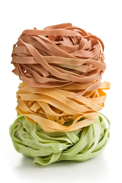 Colorida pasta tagliatelle — Foto de Stock