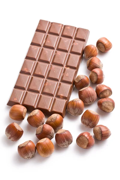 Çikolata fındık ile — Stok fotoğraf