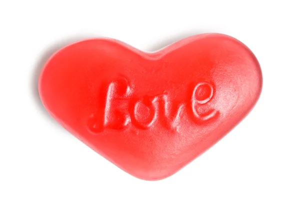 Červené srdce cukrovinky — Stock fotografie