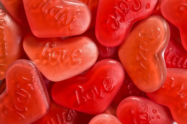 Rood hart suikerwerk — Stockfoto