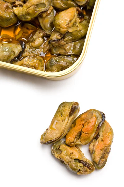 Smoked mussels — Stock Photo, Image