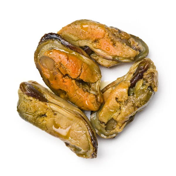 Smoked mussels — Stock Photo, Image