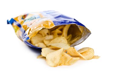 Potato chips in bag clipart