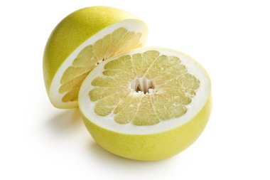 Two halves of pomelo fruit clipart
