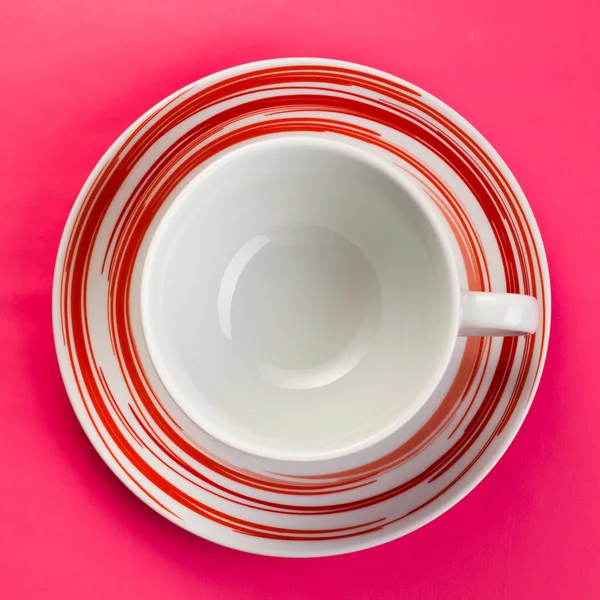 Boş kahve fincanının üst görüntüsü — Stok fotoğraf