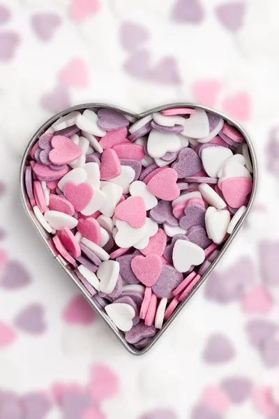 Γλυκό πολύχρωμες καρδιές — Φωτογραφία Αρχείου