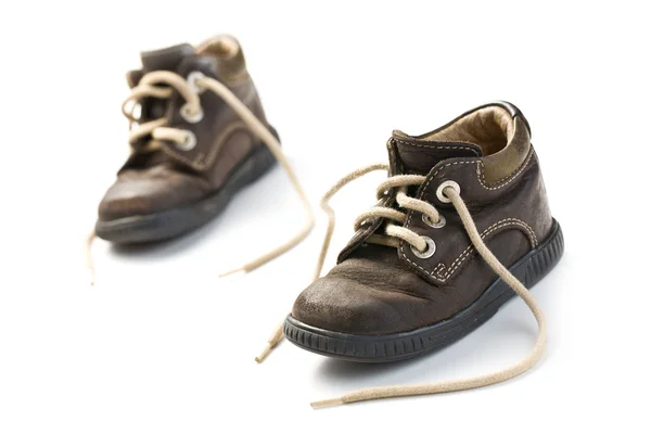 꼬마의 가죽 신발 — 스톡 사진