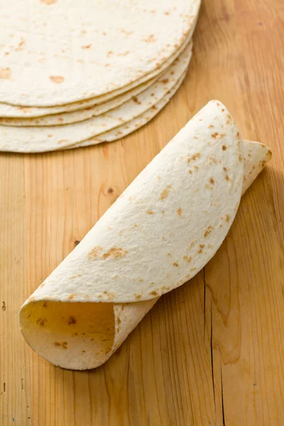 Moučné tortilly — Stock fotografie
