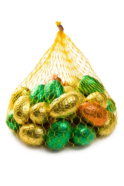 Colorful chocolate eggs — Stock Photo, Image