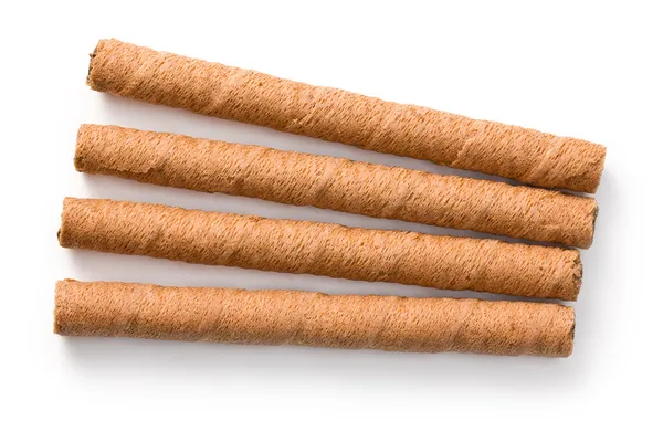 Creamy wafer rolls — Stock Photo, Image