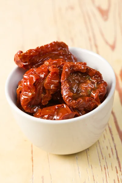 stock image Dried tomatoes on kitchen table