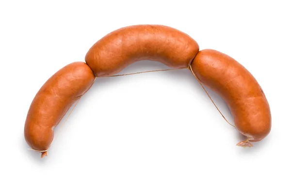 Sausages on white background — Stock Photo, Image