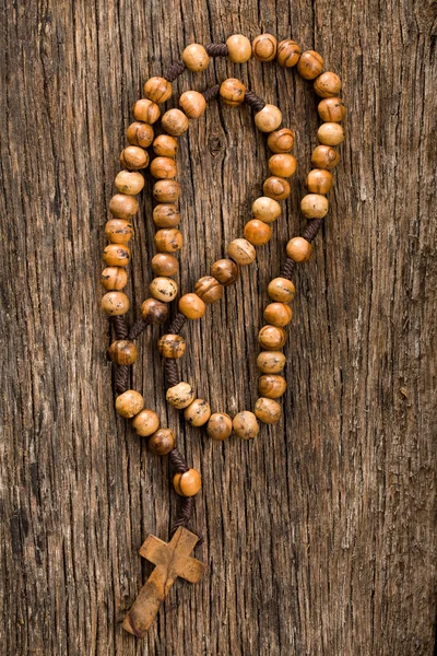 Wooden rosary beads — Stock Photo, Image