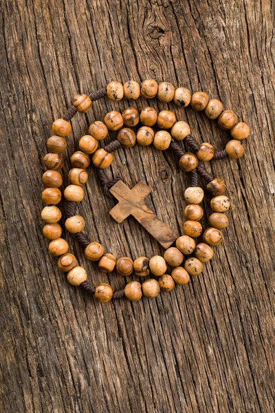 Wooden rosary beads — Stock Photo, Image