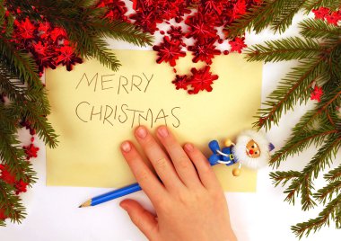 Writing christmas wishes clipart