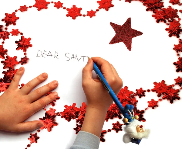 Écrire une lettre au Père Noël — Photo