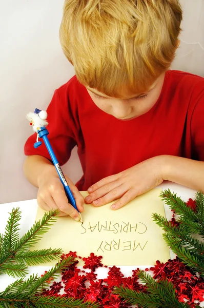 Escrever desejos de Natal — Fotografia de Stock
