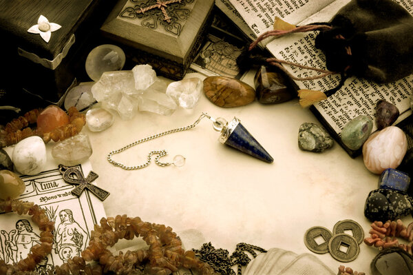 Still life with esoteric objects
