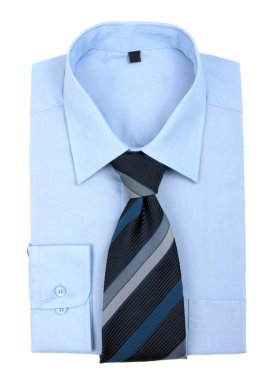 New blue shirt and tie clipart