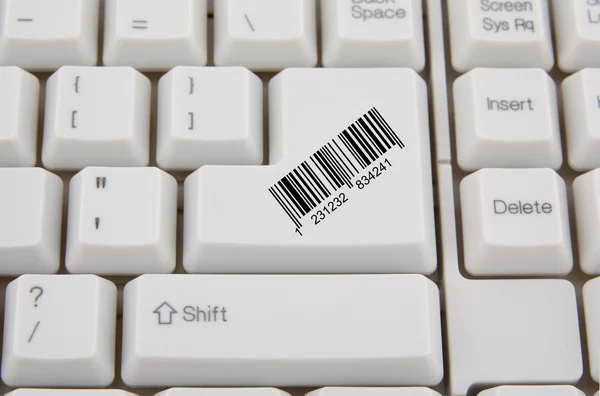 Клавиатура со штрих-кодом — стоковое фото