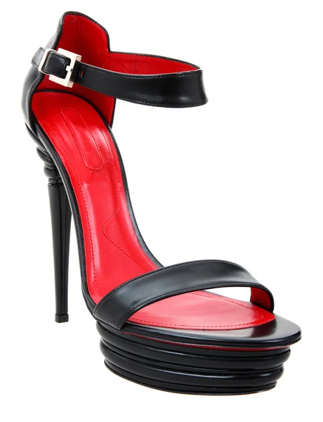 Nieuwe luxe vrouw zwarte schoen — Stockfoto