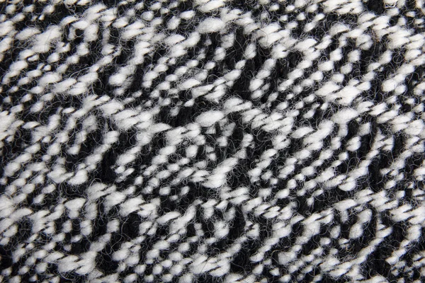 Knitted black and white background — Stock Photo, Image
