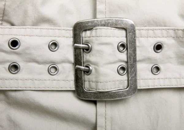 Trench coat with matel belt — Stock Photo, Image