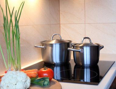 Pot in kitchen clipart